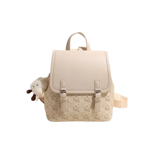 WXRX ПУ (полиуретан) Рюкзак Женские Экрю хаки Кофе