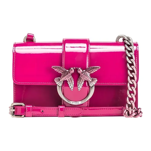 PINKO Лакированная кожа Сумка через плечо Мини Женская Фуксия