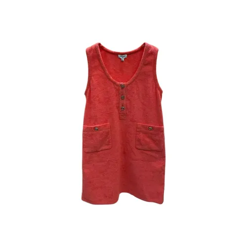 CHANEL 20M Beach Collection Без рукавов Платье Женское Оранжевое Красное