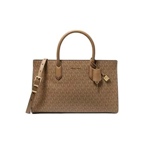 MICHAEL KORS Scarlett Холст Тоут Сумка Сумка для покупок Сумка через плечо Сумка среднего размера Женская Светло-коричневая