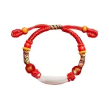 [Мышка] Китайский зодиак + Собака Зуб [Многоцветный Красная нить]