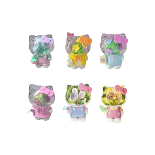 Sanrio x Hello Kitty Hello Kitty And Flowers Слепые коробки Single Mystery Коробка Целая коробка 6 шт