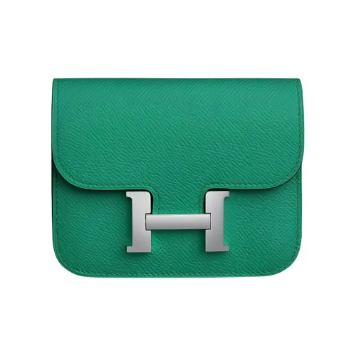 HERMES Constance Slim Эпсомская кожа Кошелек Бананка Женские O6 Vert Нефритовый Яшмовый