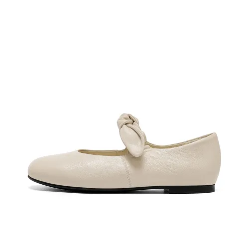 ELLE Туфли Mary Jane с плоской подошвой Женские