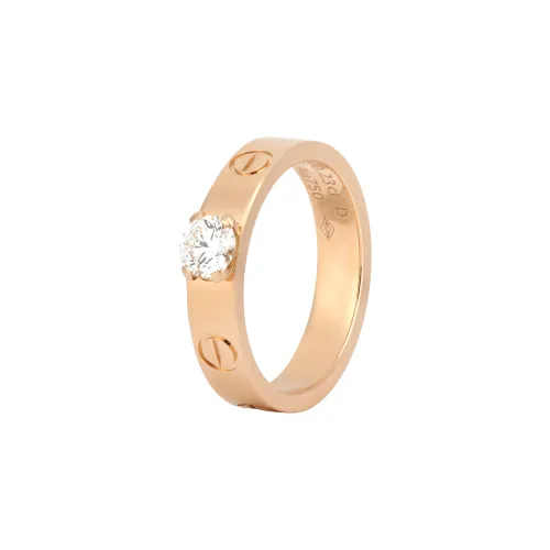 Cartier Солитер LOVE Розовое Золото, Бриллиант