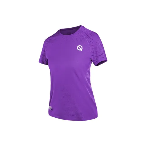 Qinkung T-рубашка женская темно-красновато-фиолетовый