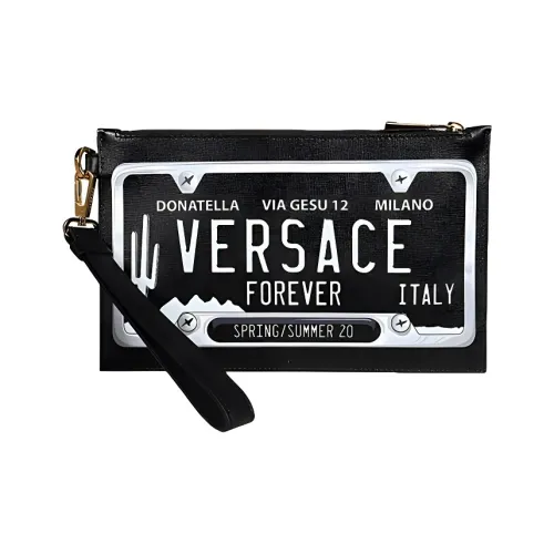 VERSACE Кошелек из коровьей кожи клатч стандартный мужской черный