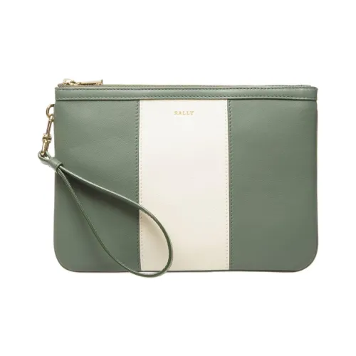 BALLY Плетеная кожа из коровьей кожи клатч женский зеленый