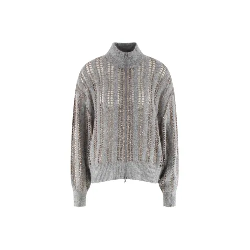 Brunello Cucinelli Серые Женские Свитеры