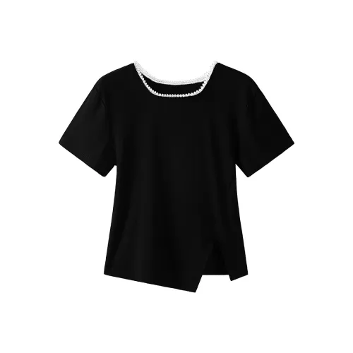 SIBAISHE Черные Женские T-рубашки