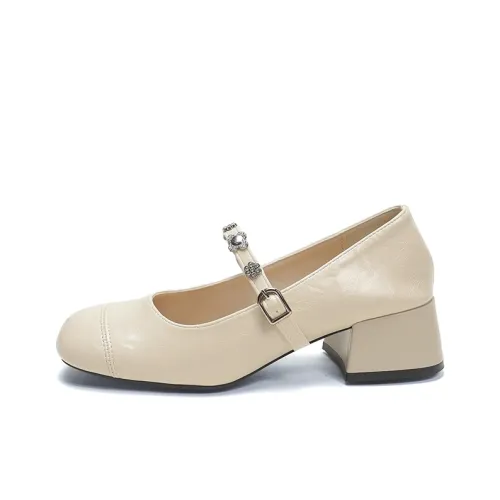 Dragon Dance Грубый каблук Высокие каблуки 5 см Женские