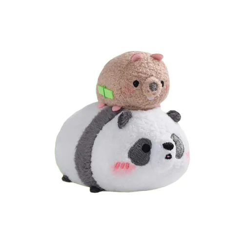 BAMBOO MATES Бамбук Крыса И Бамбук Медведь Кукла Плюшевая Подвеска 8 см Высота