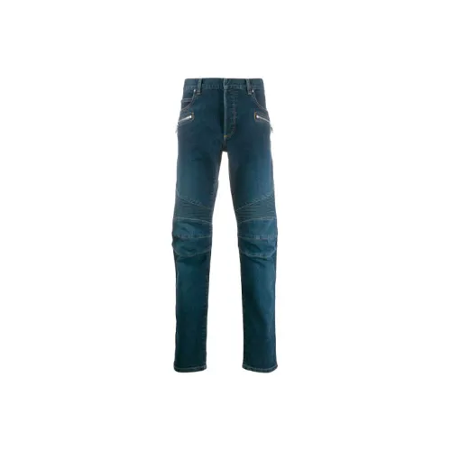 BALMAIN Темно-синие мужские джинсы