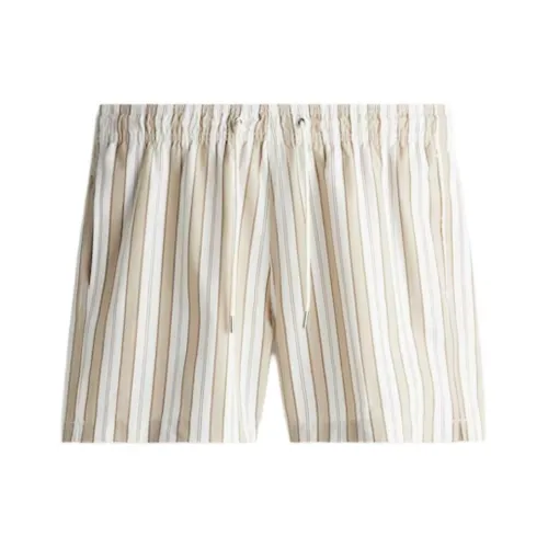 H&M Бежевый/Белый Мужские Плавательные Шорты