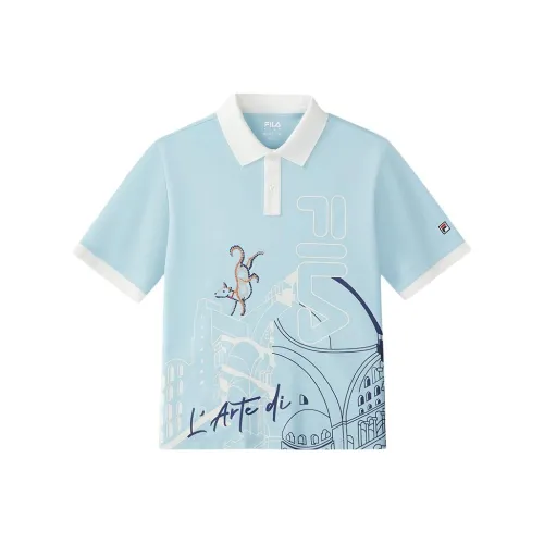 FILA KIDS Поло Свет Океан Синий Подростки