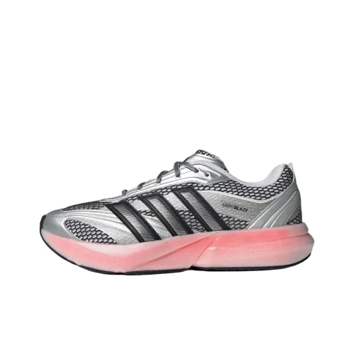 Adidas LIGHTBLAZE Slip-resistant Abrasion-resistant Low Top Casual Running Shoes Men's Silver Pink Adidas LIGHTBLAZE Противоскользящий Устойчивый к истиранию Низкий Топ Повседневные Беговые Кроссовки Мужские Серебряный Розовый