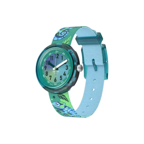SWATCH FLIK FLAK Friends FUR Коллекция Кварцевый механизм Женские часы Watch 31,85mm Зеленый циферблат