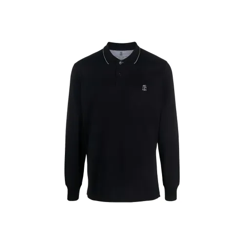 BRUNELLO CUCINELLI Черная мужская поло