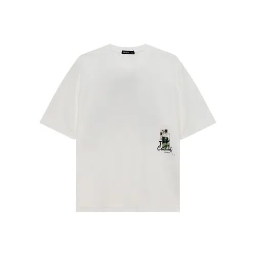 CAISEDI Белая Мужская T-Рубашка