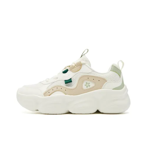 QIAODAN Сыры Кэжуал Низкий Топ Айвори Белый Березовый Хаки Женские