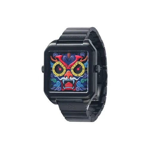 HappieWatch China Apotheosis Кварцевый механизм ремешок из нержавеющей стали унисекс черный циферблат