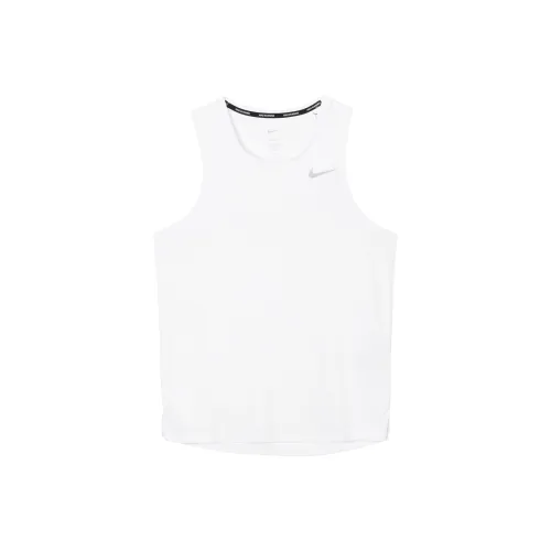 nike Dri Fit Бег Майка Мужская Белая