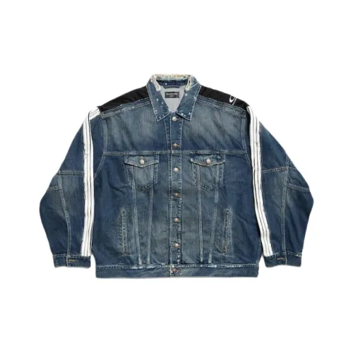Balenciaga Denim Jacket Loose Fit Men's Blue