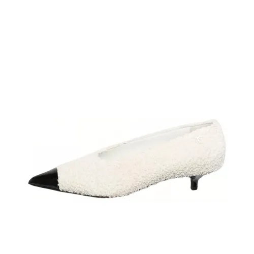 CHANEL Конусные туфли Мэри Джейн Женские Белые