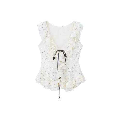 MA JOURNEE Флаттер-рукав Т-рубашка Женская