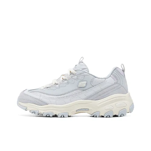 Skechers Sports Life Collection Высота Увеличивающие Легкие Низкие Топ Кроссовки с Толстой Подошвой Женские Серые