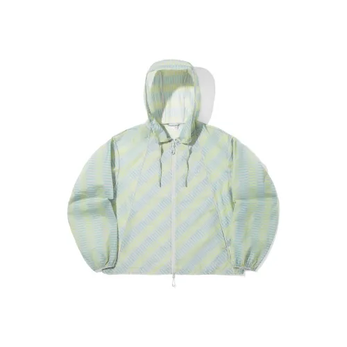 Подкладка x TAKASHA LIANMINGKUAN Куртки Пальто Женские Серый Синий Зеленый С принтом по всей поверхности