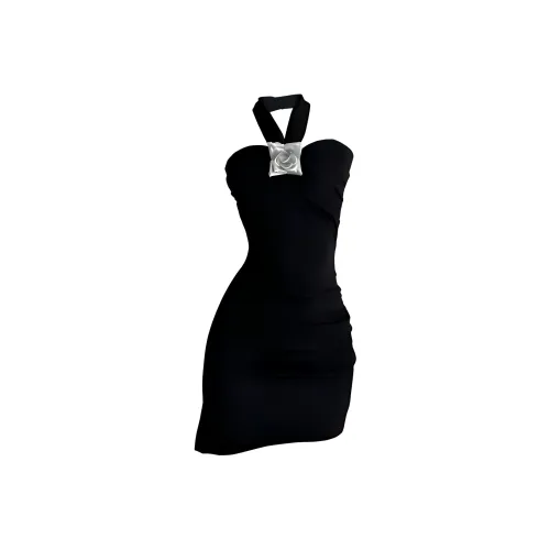 BIFH Без рукавов Платье Женское Черное