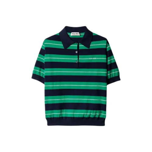 MIU MIU Поло Женское Синие Зеленые