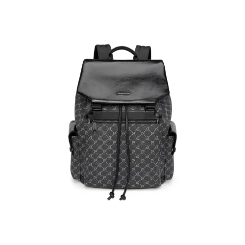 PIERRE CARDIN ПВХ Рюкзак Стандартный Мужской Черный