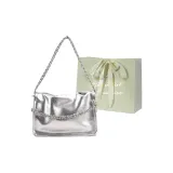 Серебристая +сумка для покупок