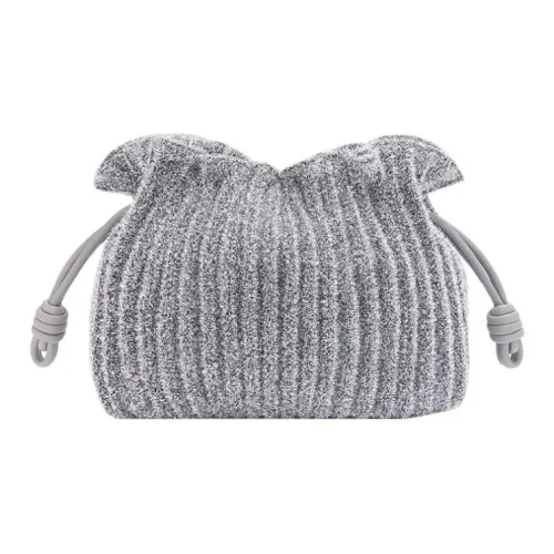 LOEWE Люрекс Ткань Сумка через плечо Сумка Мини Женская Серого цвета