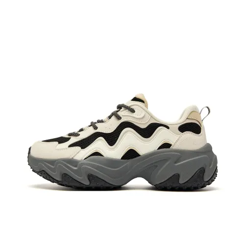 QIAODAN Bianco 2,0 Casual Низкий Топ Черный/Сырой Деним Белый Женский