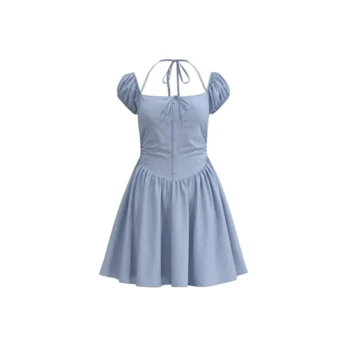 URBAN REVIVO Короткое платье с короткими рукавами женское