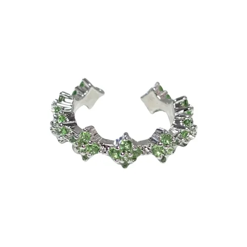 PISHUSHU Медные Кольца Женские Зеленые