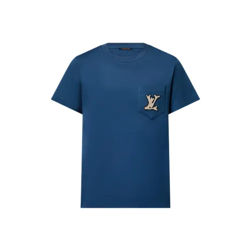 LOUIS VUITTON Стандартная футболка женская черница синий