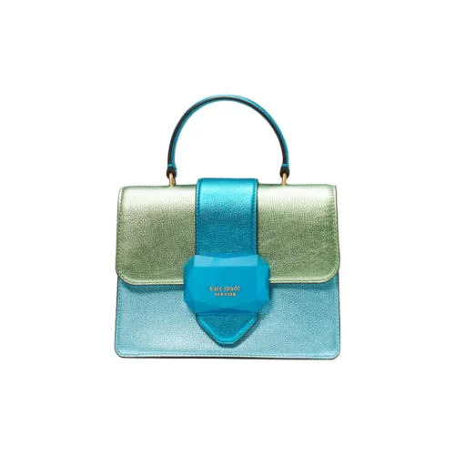 Kate Spade Сумка через плечо из коровьей кожи мини-сумка для женщин металлический зеленый металлический синий
