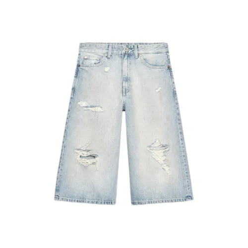 ZARA Trf Светло-синие Женские Джинсовые Шорты