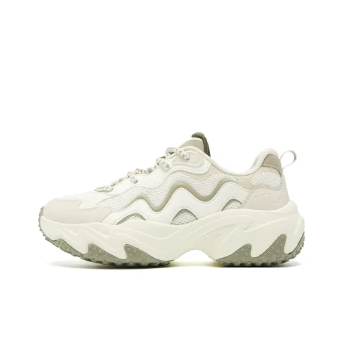 QIAODAN Bianco 2,0 Кэжуал Низкий Топ Айвори Белый/Увядший Лист Серый Женские