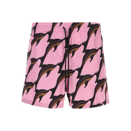 GUCCI Розовые Мужские Пляжные Шорты