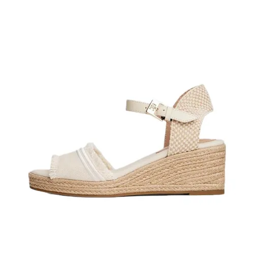 Tommy Hilfiger Wedge One Strap Sandals 6 cm Women's Beige