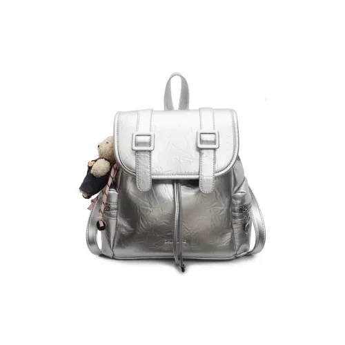 ZOGA ПУ (полиуретан) Рюкзак Стандартный Женский Белый Серебряный Черный Кофейный Коричневый