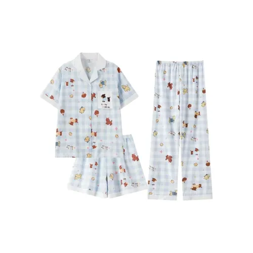 WANANNI Пижамный комплект женский светло-синий