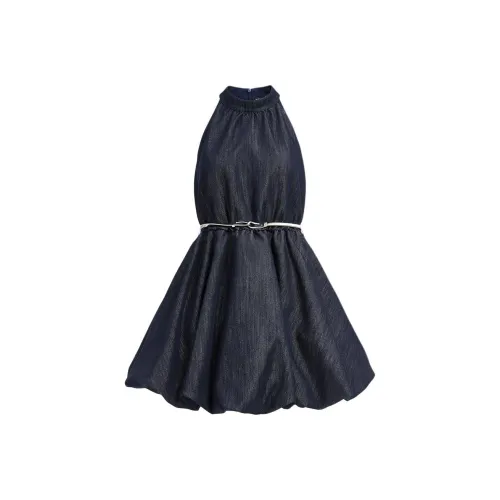 VERO MODA EXTRA Темно-джинсовый синий Женские Платья без рукавов