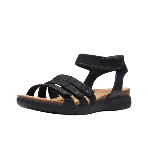 Clarks April DOVE One Strap Sandals Men's Black