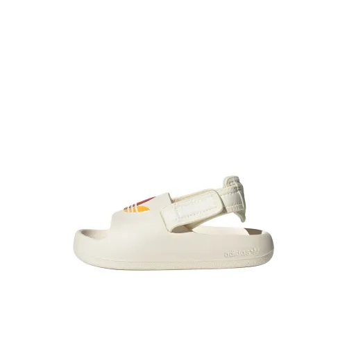 Adidas Originals ADIFOM ADILETTE Детские сандалии Низкий Топ Айвори/Ярко-фиолетовый/Светло-красный/Желтый Для дошкольников